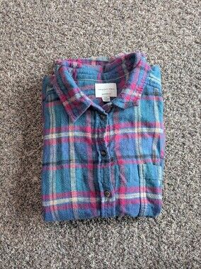 American Eagle Boyfriend Fit Flannel Shirt Size Large